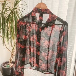 Pretty Little Liars by Aero Sheer Rose Blouse